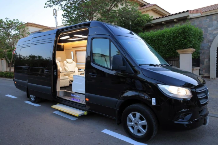 Mercedes Sprinter Long VIP 2024 model, 8 seats and bathroom